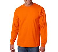 Gildan - T-Shirt à manches longues - Homme orange Orange fluo (Safety Orange) Medium