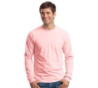 Gildan - T-Shirt à manches longues - Homme rose Rose clair Medium