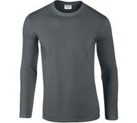 GILDAN Soft Style L/Sleeve T Shirt, Gris (Anthracite), M Homme