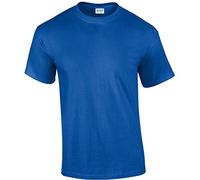 Gildan T-shirt basique d'été pour homme – manches courtes – Bleu – Large
