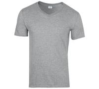 GILDAN T- Shirt Doux à col en V, Gris (RS Sport Grey), L Homme