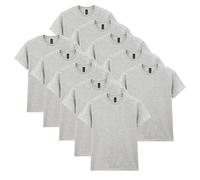 Gildan T-shirt G5000 homme en coton épais gris M – Lot de 10