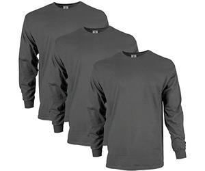 Gildan T-shirt en Ultra Coton, à Manches Longues, Style G2400 Homme (Lot de 3)