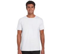 GILDAN - T-Shirt Homme - Gildan Adult Softstyle T-Shirt - Blanc (White) - FR : Large (Taille fabricant : Large)