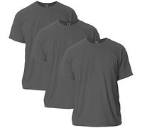 Gildan Coton Ultra-Style G2000-Multipack T-Shirt, Gris foncé (Lot de 3), Homme