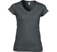 Gildan - T-shirt "Softstyle" col V pour femme PC6223 (M) (Bruyère foncée)