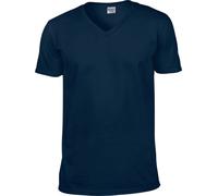 Gildan - T-shirt "Softstyle" col V pour homme/femme unie PC6258 (XL) (Bleu marine)