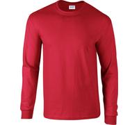 Gildan - T-shirt unie à manches longues "Ultra" PC6430 (S) (Rouge) pour hommes et femmes
