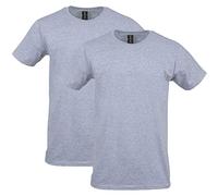 Gildan Softstyle Cotton T-Shirt, Style G64000, Multipack, Gris Sport (Lot de 2), Taille Mixte Adulte