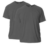 Gildan Ultra Cotton Lot de 2 t-Shirts pour Adulte, Charbon, XXL Homme