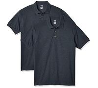 GILDAN Ultra Cotton Pique Sport Shirt, 2-Pack Polo, Gris foncé, L Homme