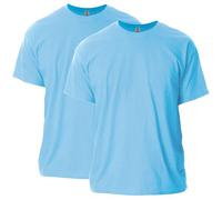 Gildan Ultra Cotton T-Shirt, Style G2000, 2-Pack, Bleu Clair (Lot de 2), Homme