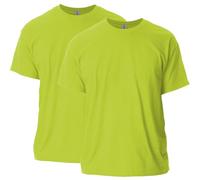 Gildan Ultra Cotton T-Shirt, Style G2000, Multipack Chemise, Vert sécurité, S (Lot de 2) Homme