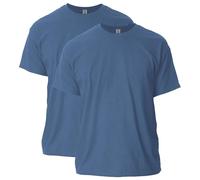 Gildan Ultra Cotton T-Shirt, Style G2000, Multipack, Indigo chiné (Lot de 2), XL Homme