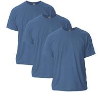 Gildan Coton Ultra-Style G2000-Multipack T-Shirt, Indigo chiné (Lot de 3), Homme