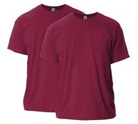 Gildan Ultra Cotton Lot de 2 t-Shirts pour Adulte, Rouge Cardinal, Homme