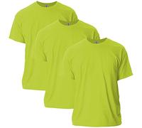 Gildan Ultra Cotton T-Shirt, Style G2000, Multipack, Sécurité, Vert (Lot de 3), XXL Homme