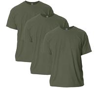 Gildan Ultra Cotton T-Shirt, Style G2000, Multipack, Vert Militaire (Lot de 3), XL Homme
