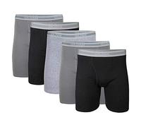 Gildan Boxers à Jambe régulière, Multiple Boxeur ajusté, Noir/Anthracite/Gris Sport (Lot de 5, Longueur Classique), Homme