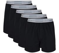 Gildan sous-vêtements Boxers, Multipack Boxeur ajusté, Noir (Lot de 5), Homme