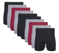 Gildan Boxers à Taille Couverte, Multiple Boxeur ajusté, Noir/Grenat/Graphite (Lot de 10), 5 Homme