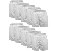 Gildan Boxers tissés, Multipack Caleçon Boxeur, Blanc (Lot de 10), X-Large Homme