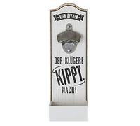 GILDE 1 décapsuleur Mural en métal avec décapsuleur en Forme de Couronne Blanc Hauteur 30 cm