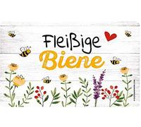 GILDE - 46972 - Planche à petit-déjeuner en Resopal avec abeille sale, 23,5 cm x 14,5 cm, blanc