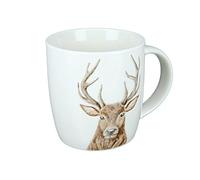 GILDE - 49995 - Tasse à café, cerf, porcelaine, 8,5 cm x 9 cm, 350 ml