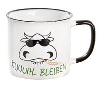 GILDE - 59363 - Tasse à café, Kuuuhl Bleiben, céramique, 9,8 cm x 8,7 cm, 390 ml