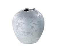 GILDE Barcelos Vase en céramique - Vase décoratif Tulipe imperméable Hauteur 29 cm Diamètre 29 cm Couleur : Blanc Gris - Décoration de Salon - Fabrication européenne