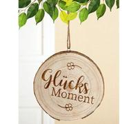 GILDE Baumscheibe en bois avec phrase : Moments de bonheur rêvé