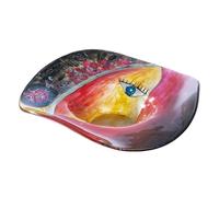 GILDE Bol en verre art Cloe - Verre - Multicolore - Diamètre : 47 cm - Hauteur : 10 cm - Peint à la main - Motif visage