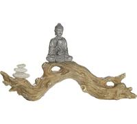 GILDE Bouddha sur tronc d'arbre