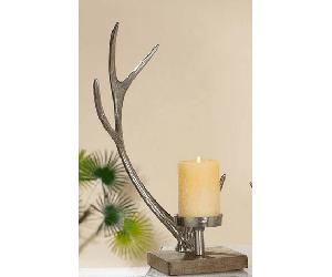 Gilde bougeoir en aluminium Bois (de cerf)