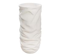 GILDE Cache-Pot XXL Crush - Magnésie - Rond - Crème Mat structuré - Hauteur 70 cm x Ø 33 cm - Convient pour l'intérieur