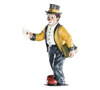 Gilde Figurine décorative Clown La Bonne Nouvelle – à collectionner – Multicolore – H 16 cm
