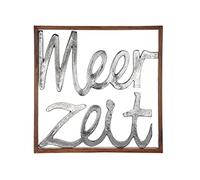 Gilde Décoration Murale en Aluminium Naturel Argenté Hauteur 60 cm