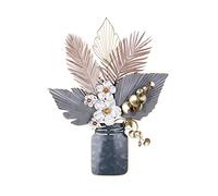 GILDE Décoration Murale en Relief Viola - en métal - Motif Floral - Gris - 95 x 73 x 11 cm