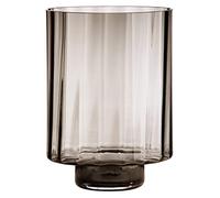 Gilde Deko Windlicht XXL - Grand photophore en Verre Fait Main en Verre fumé - Couleur : Brun - Hauteur 35 cm
