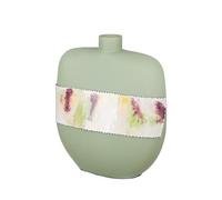 GILDE Dekovase - Vase bombé en Verre - Vase de Table - Vase de Table - Vase décoratif pour Le Salon - Couleur : Vert Mat - Hauteur : 30 cm