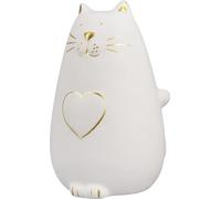 GILDE Figurine, chat, "Kitty", céramique, blanc, , L. 9 cm, l. 9 cm, H. 15,5 cm 32083