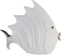 GILDE Figurine décorative Poisson blanc, argent H. 26 cm,59835