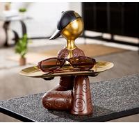 GILDE Figurine garçon Ballon en résine Marron de 24 cm de Haut avec Motif Ballon, Chapeau et Cravate