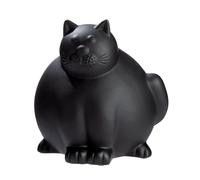 GILDE Figurine Molli - Figurine de Chat en céramique - Noir - Hauteur 30 cm x Largeur 27 cm - Figurine d'animal