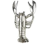 GILDE Figurine murale Lobster en résine - Forme de homard - Argenté - Aspect métallique - Hauteur 42 cm x largeur 25 cm