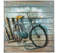 Gilde Gallery Enjoy The Ride Image XL en bois et métal fait main 80 x 80 cm