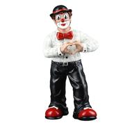 Gilde Figurine décorative Gildeclown Clown de cœurs – Résine synthétique multicolore – 14 cm