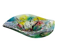 GILDE GLAS art Bol rond en verre peint à la main avec gouttes colorées Ø 46 cm