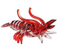 GILDE GLAS art Sculpture en Verre Homard Rouge Longueur 38 cm
